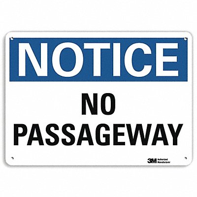 Notice Sign 10 inx14 in Plastic