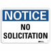 Notice Sign 7 in x 10 in Plastic