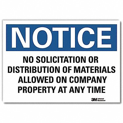 Notice Sign 5inx7in Reflective Sheeting