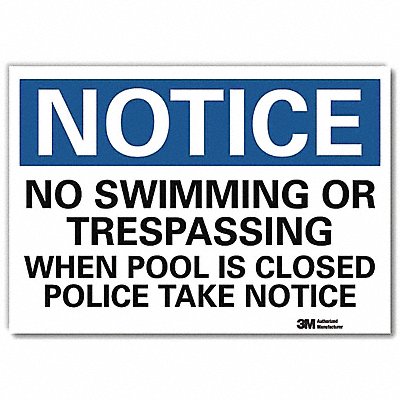 Notice Sign 10 in x 14 in Rflct Sheeting