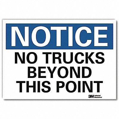 Notice Sign 5 in x 7 in Rflct Sheeting