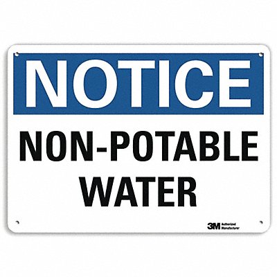 Notice Sign 7 in x 10 in Aluminum
