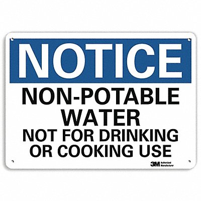 Notice Sign RecycldReflecAlum 10inWx7inH