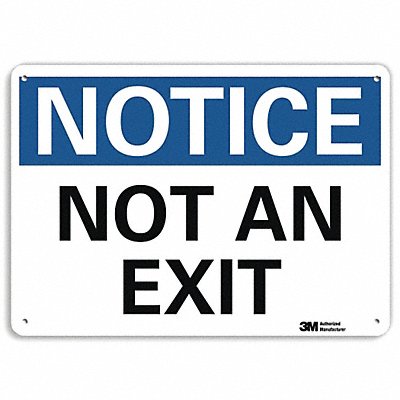 Notice Sign 10 in x 14 in Plastic