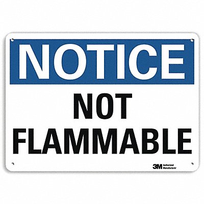Notice Sign 10 in x 14 in Plastic
