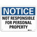 Notice Sign 10 in x 14 in Aluminum