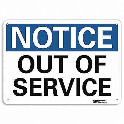 Notice Sign 7 inx10 in Plastic