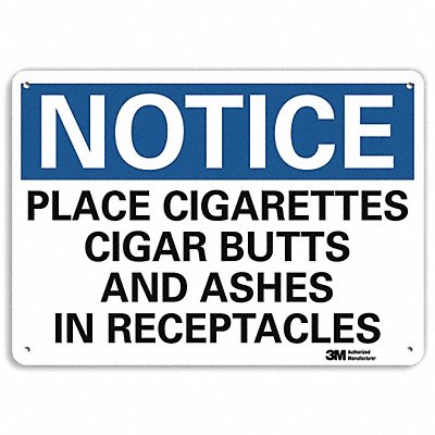 Notice Sign 10 inx14 in Aluminum