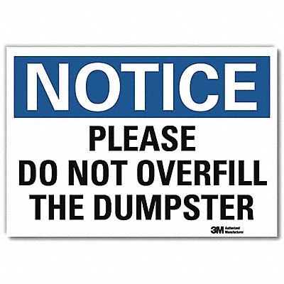 Notice Sign 10x14in Reflective Sheeting