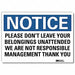 Notice Sign 7inx10in Reflective Sheeting
