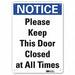 Notice Sign 14 in x 10 in Aluminum