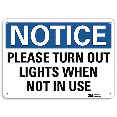 Notice Sign 10 in x 14 in Plastic