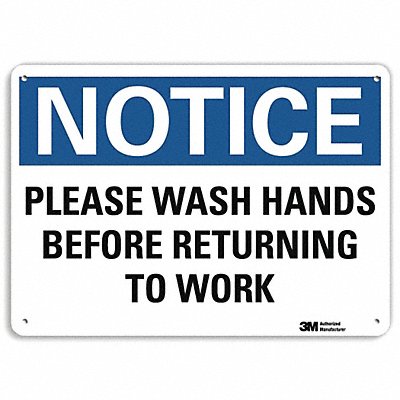 Notice Sign 7 in x 10 in Aluminum