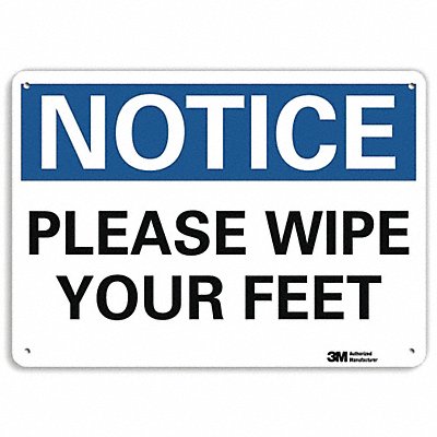 Notice Sign 7 in x 10 in Aluminum