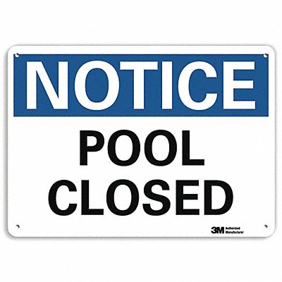 Notice Sign RecycldReflecAlum 10inWx7inH