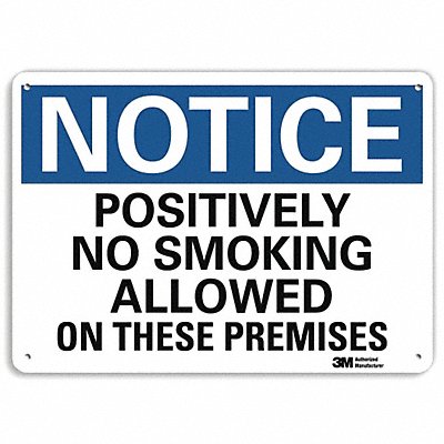 Notice Sign 10 inx14 in Aluminum