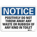 Notice Sign 7 in x 10 in Aluminum