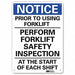Notice Sign 14 inx10 in Aluminum