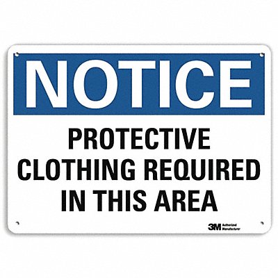 Notice Sign 7 in x 10 in Aluminum