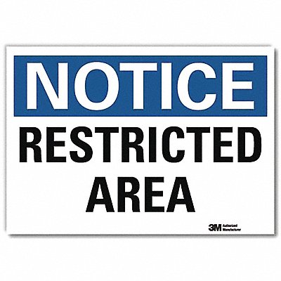 Notice Sign 7 in x 10 in Rflct Sheeting