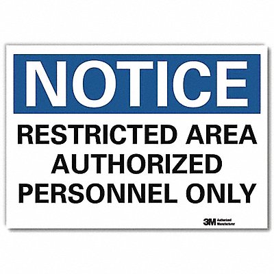 Notice Sign 5inx7in Reflective Sheeting