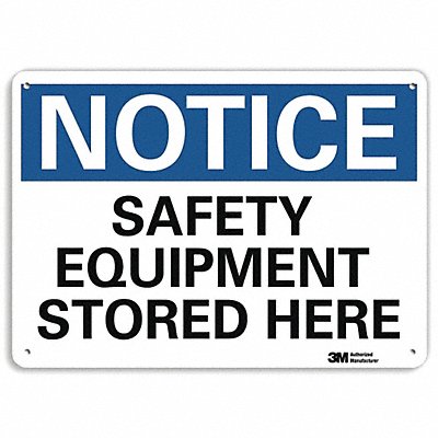 Notice Sign 7 in x 10 in Plastic