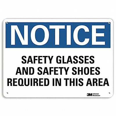 Notice Sign 7 in x 10 in Aluminum