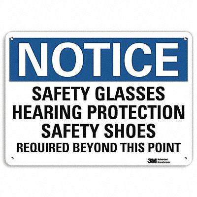 Notice Sign 7 inx10 in Plastic