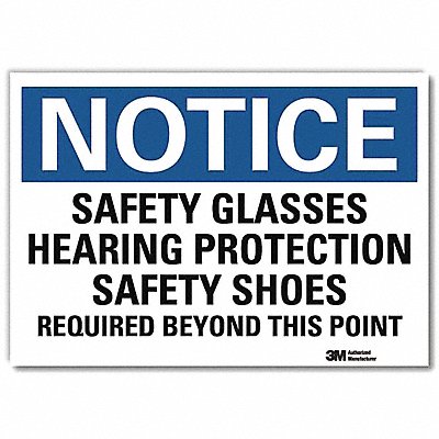 Notice Sign 5 in x 7 in Rflct Sheeting