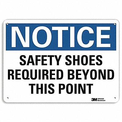 Notice Sign 7 in x 10 in Plastic