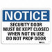 Notice Sign 7 in x 10 in Plastic