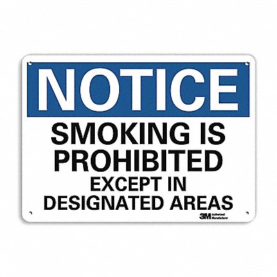 Notice Sign 10 inx14 in Plastic