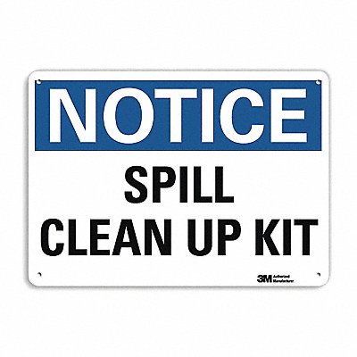 Notice Sign 10 in x 14 in Plastic