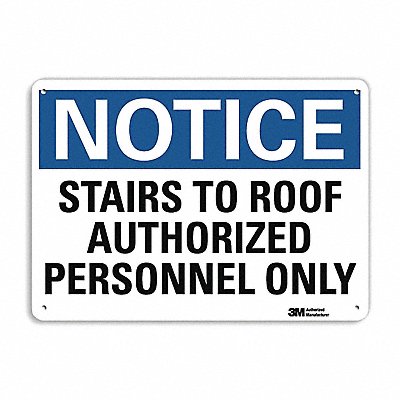 Notice Sign 10 inx14 in Plastic