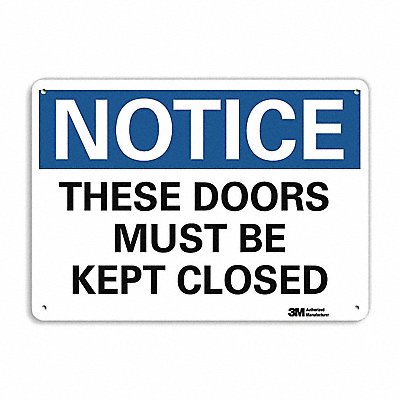 Notice Sign 7 in x 10 in Aluminum