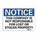 Notice Sign 7 in x 10 in Plastic