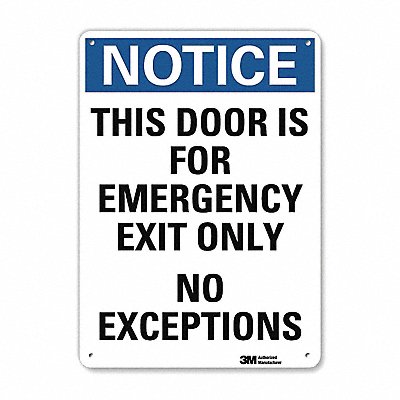 Notice Sign 10 in x 7 in Aluminum