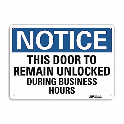 Notice Sign 10 in x 14 in Aluminum