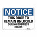 Notice Sign 10 in x 14 in Aluminum