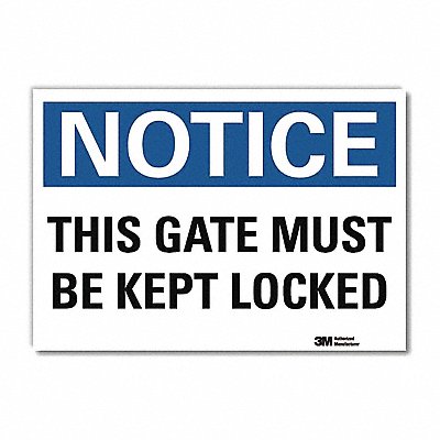 Notice Sign 7inx10in Reflective Sheeting