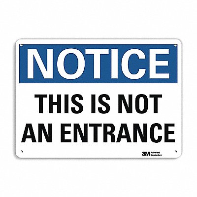 Notice Sign 10 in x 14 in Plastic