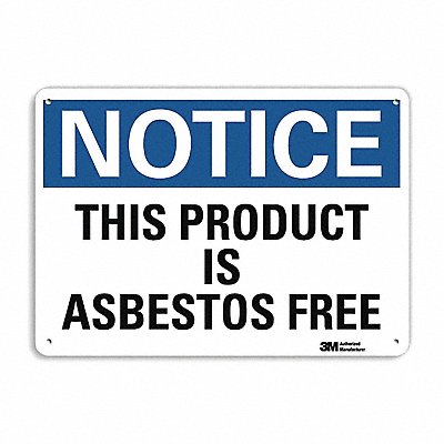 Notice Sign 10 in x 14 in Plastic
