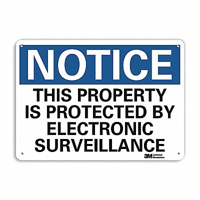 Notice Sign 7 in x 10 in Aluminum