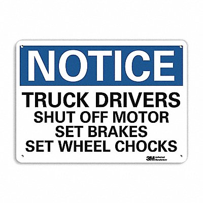Notice Sign 10 inx14 in Aluminum
