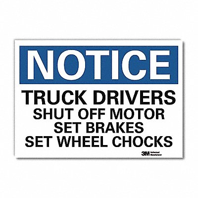 Notice Sign 10inx14in Reflctv Sheeting