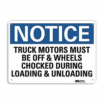 Notice Sign 7 in x 10 in Plastic