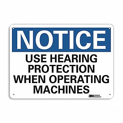 Notice Sign 10 in x 14 in Plastic