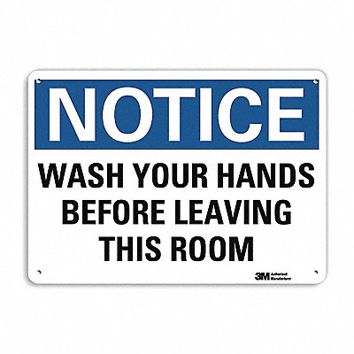 Notice Sign 7 in x 10 in Aluminum