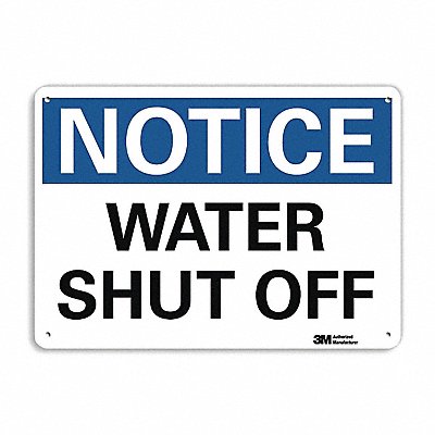 Notice Sign 7 in x 10 in Plastic