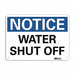 Notice Sign 7 in x 10 in Plastic